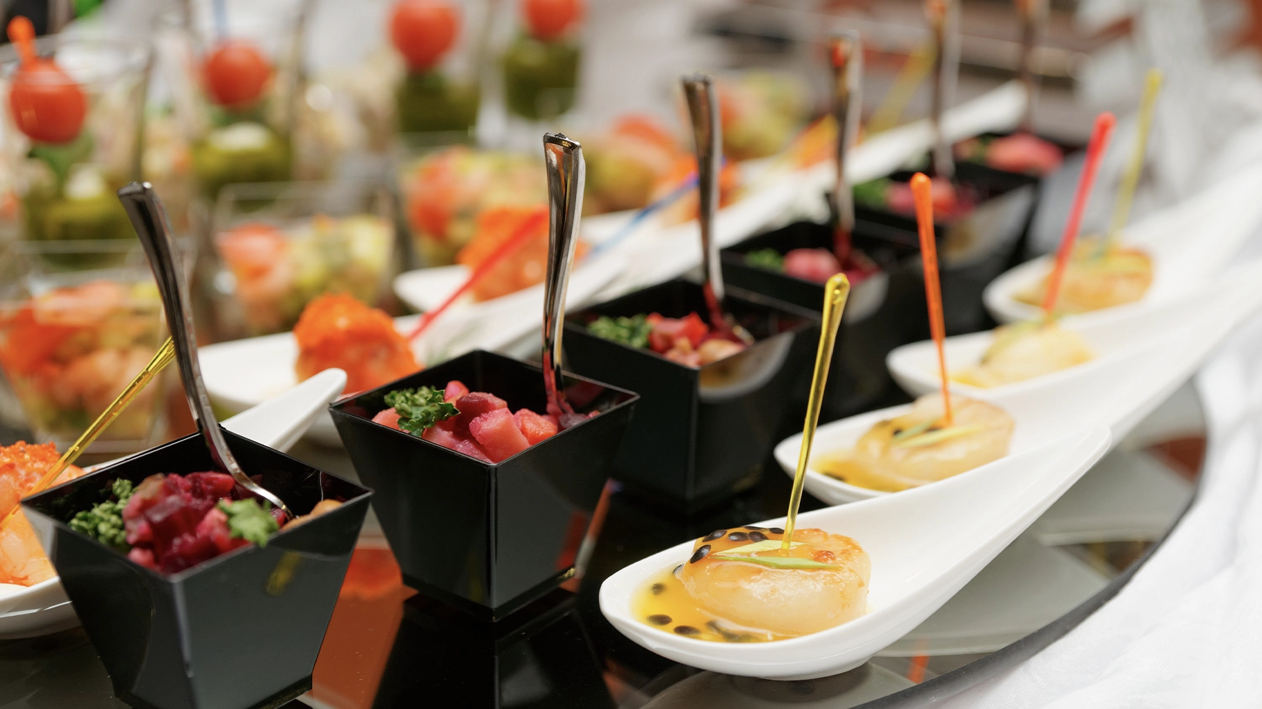 Postres y Frutas - Catering gourmet JM Eventos Costa Rica